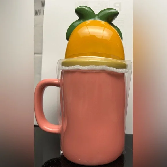 Fun Rae Dunn “Sandals Season” Ceramic Mug with Topper- NWT - Picture 2 of 3